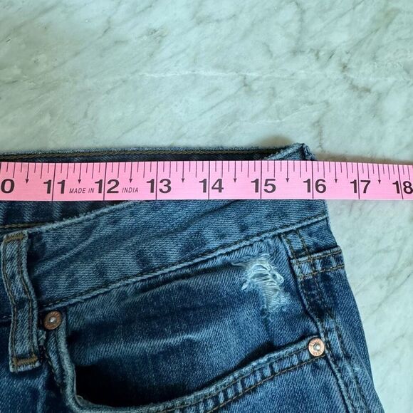 Free People button fly distressed straight leg ankle jeans size 27 - Picture 6 of 9